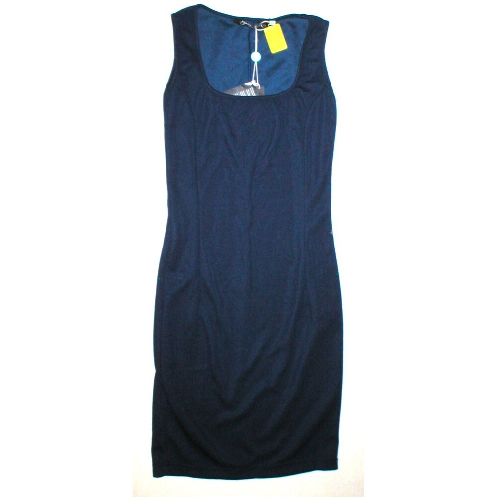 New Womens 6 NWT Designer Mary Jane Italy 40 Dress Dark Blue Sleeveless Navy